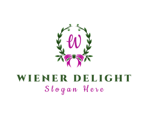 Ribbon Wreath Event Planner logo design