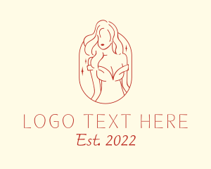 Clothing Line - Aesthetic Female Model logo design