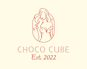 Store - Aesthetic Female Model logo design