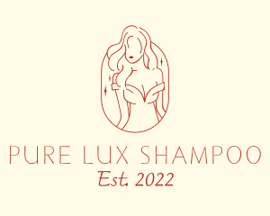 Shampoo - Aesthetic Female Model logo design