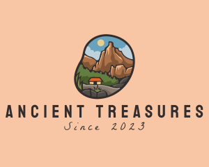 Trekking Adventure Campsite logo design