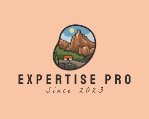 Trekking Adventure Campsite logo design