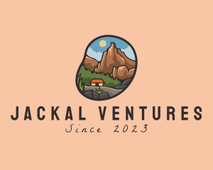 Trekking Adventure Campsite logo design