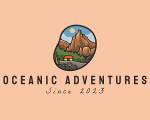 Trekking Adventure Campsite logo design