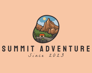 Climbing - Trekking Adventure Campsite logo design