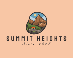 Climbing - Trekking Adventure Campsite logo design
