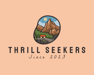 Trekking Adventure Campsite logo design