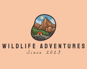 Trekking Adventure Campsite logo design