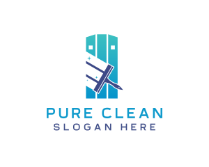 Squeegee Janitorial Cleaning  logo design