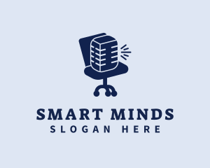 Playlist - Office Chair Podcast Mic logo design