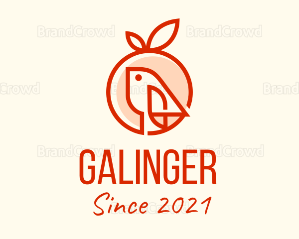 Red Fruit Bird Logo