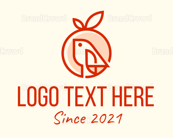 Red Fruit Bird Logo
