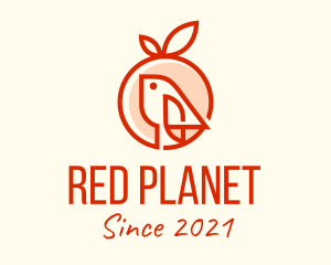 Red Fruit Bird logo design