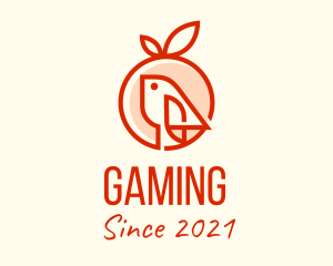 Passerine - Red Fruit Bird logo design
