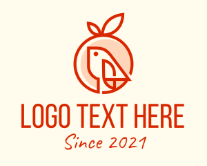 Organic Farm - Red Fruit Bird logo design