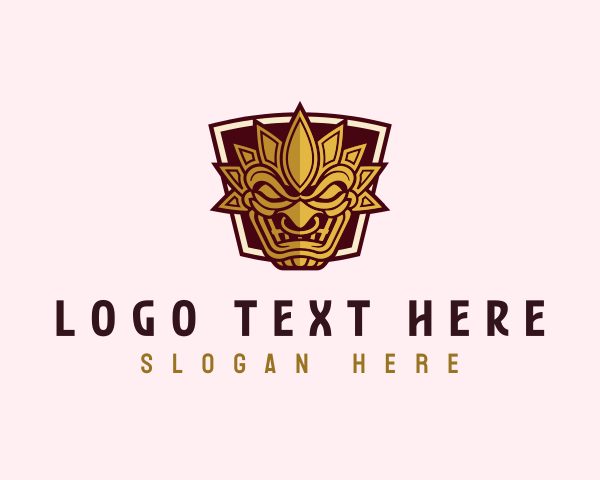 Relic - Tribal Maori Mask logo design