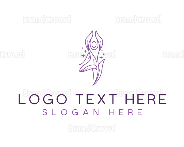 Concentration Meditating Yoga Logo