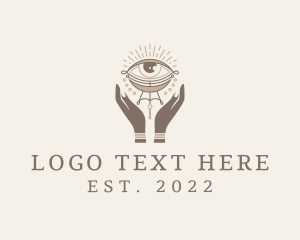 Tarot - Mystical Eye Hands Jeweler logo design