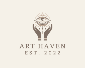 Mystical Eye Hands Jeweler logo design