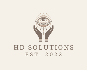 Mystical Eye Hands Jeweler logo design