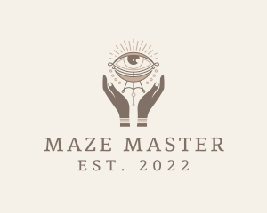 Mystical Eye Hands Jeweler logo design