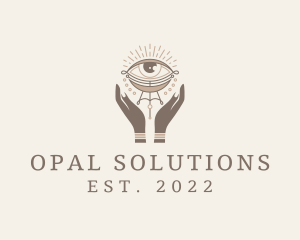 Mystical Eye Hands Jeweler logo design