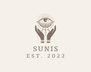 Mystical Eye Hands Jeweler logo design