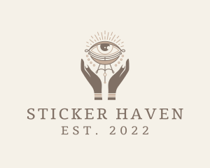 Mystical Eye Hands Jeweler logo design