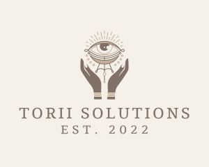 Mystical Eye Hands Jeweler logo design