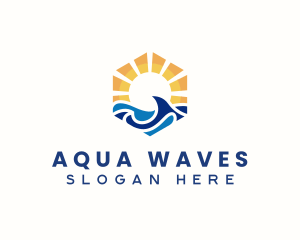 Ocean Sea Wave logo design