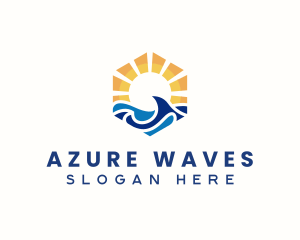 Ocean Sea Wave logo design