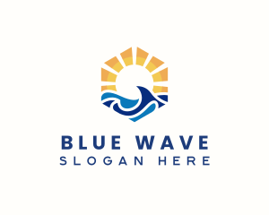 Ocean Sea Wave logo design