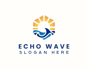 Ocean Sea Wave logo design