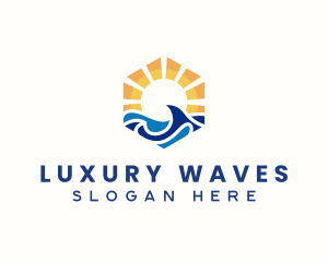 Ocean Sea Wave logo design