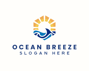 Ocean Sea Wave logo design