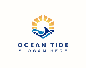 Ocean Sea Wave logo design