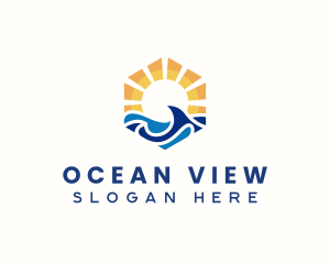 Ocean Sea Wave logo design