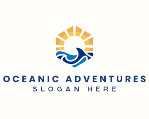 Ocean Sea Wave logo design