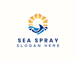 Ocean Sea Wave logo design