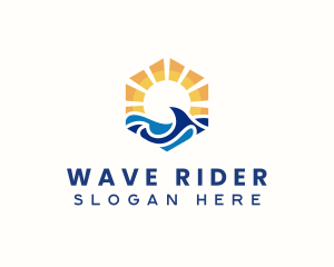 Ocean Sea Wave logo design