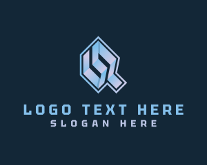 Futuristic - Digital Gradient Software App logo design