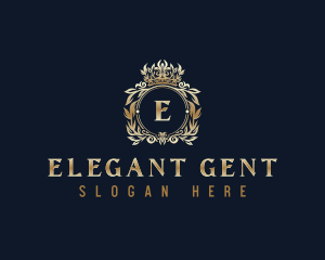 Ornamental Crown Elegant logo design