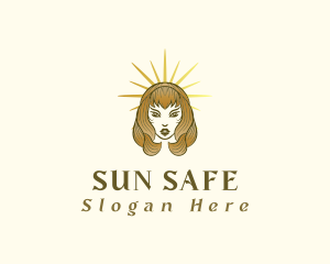 Sunblock - Lady Sunshine Beauty logo design