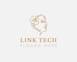 Pretty - Pretty Flower Woman logo design