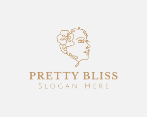 Pretty - Pretty Flower Woman logo design