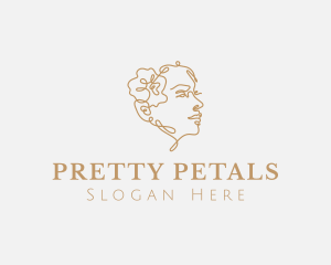 Pretty - Pretty Flower Woman logo design