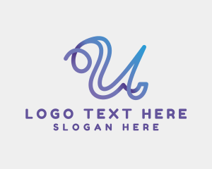 Startup - Gradient Modern Letter U logo design