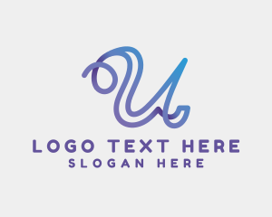 Modern - Gradient Modern Letter U logo design