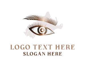 Contact Lens - Eyebrow Beauty Cosmetics logo design