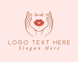 Facial Care - Woman Sexy Lips logo design